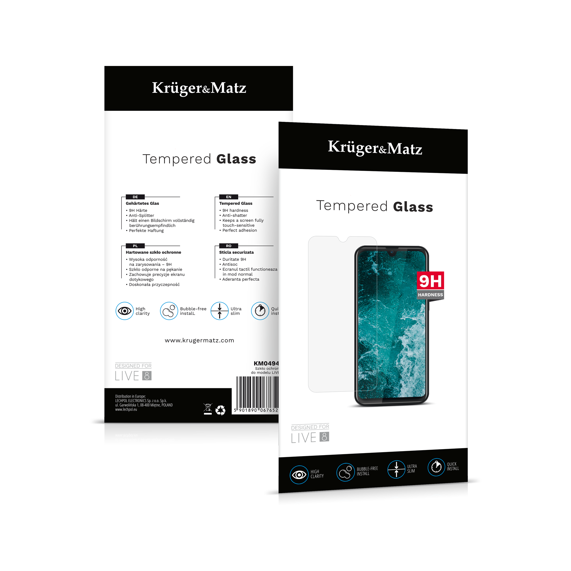 Hartowane szkło ochronne do smartfona LIVE 8