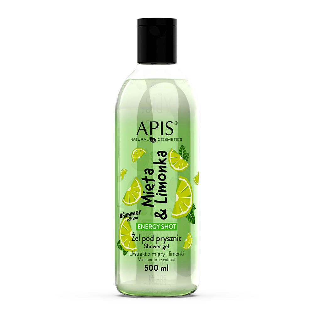 Apis Energy Shot odświeżający żel pod prysznic mięta i limonka, 500 ml