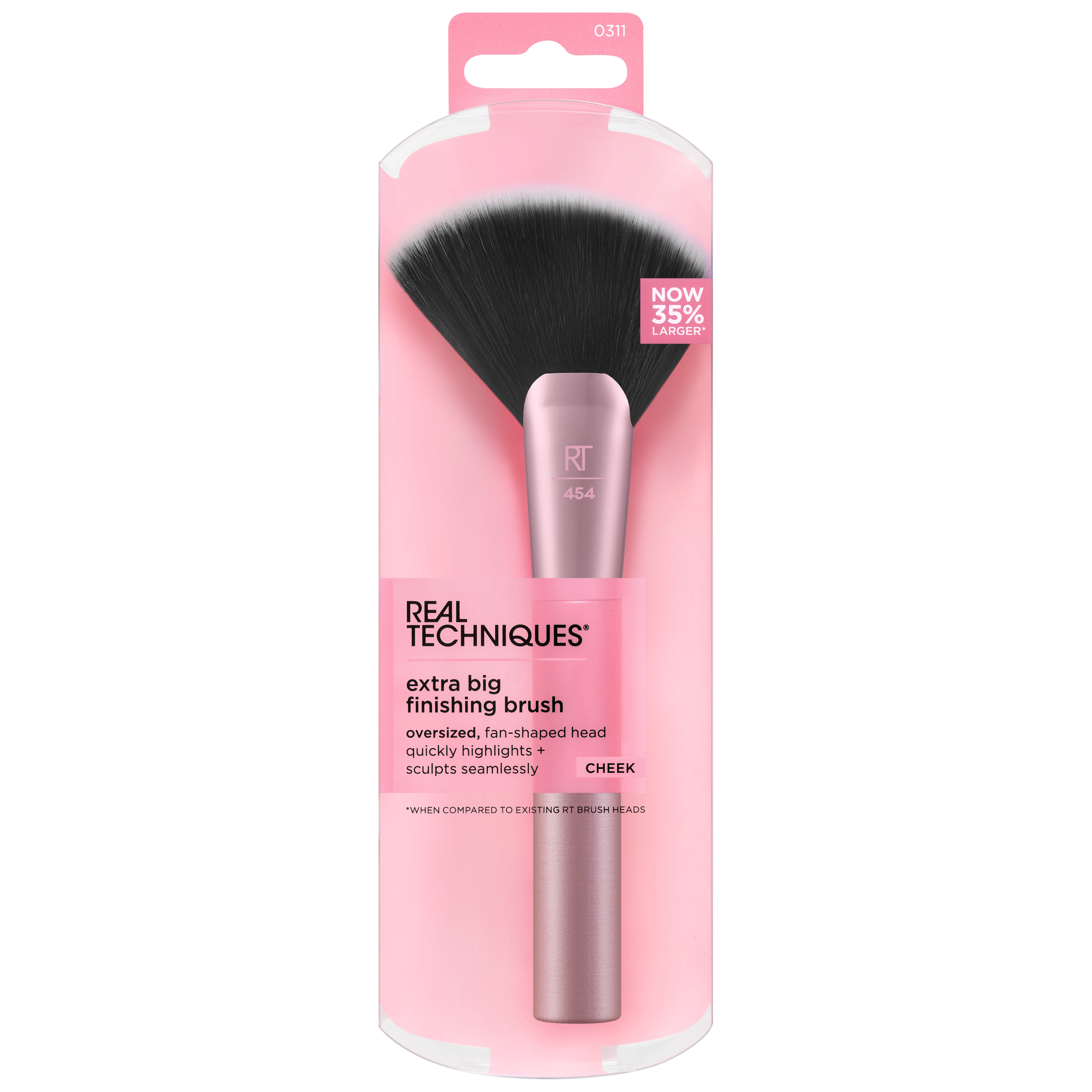 Real Techniques Extra Big Fan Brush pędzel do rozświetlacza XL, 1 szt.