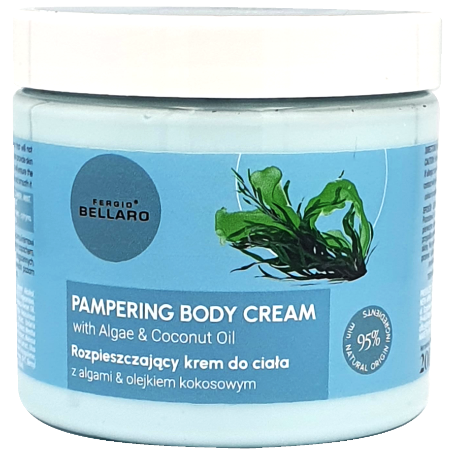 Fergio Bellaro Skin Food rozpieszczający krem do ciała z algami i olejkiem kokosowym, 200 ml