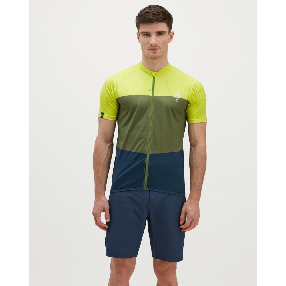 Męska koszulka rowerowa Silvini Jersey Turano Pro MD1645 olive ocean - L