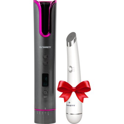 Lokówka automatyczna GARETT BEAUTY Curly 48 mm + Masażer do oczu GARETT BEAUTY Glow Eye Biały