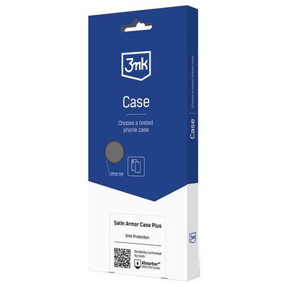 Etui 3MK Satin Armor Case + do Samsung Galaxy A25 5G Przezroczysto-czarny