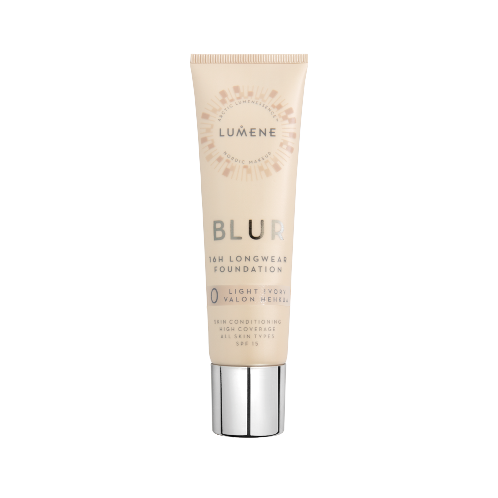 Lumene Blur długotrwały 16h podkład blur 0 light ivory SPF15, 30 ml