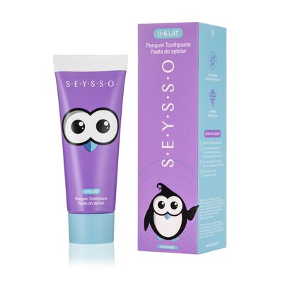 Pasta do zębów SEYSSO Kids Penguin Malinowa 0-6 L 75 ml