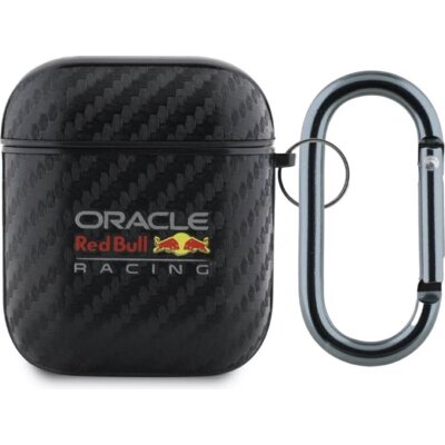 Etui na słuchawki RED BULL PU Carbon Logo do Apple AirPods 1/2 Czarny