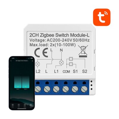 Inteligentny przełącznik dopuszkowy ZigBee Avatto LZWSM16-W2