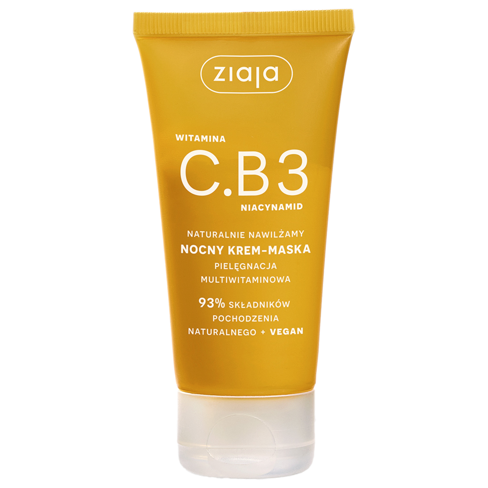 Ziaja Witamina C.B3 multiwitaminowy krem-maska do twarzy na noc, 50 ml