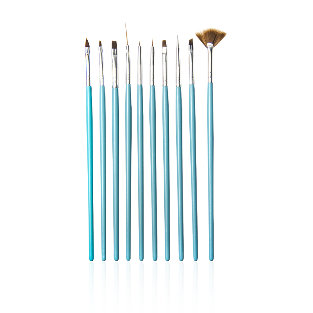 Neess pędzle do zdobienia paznokci, 10 szt./1 opak.