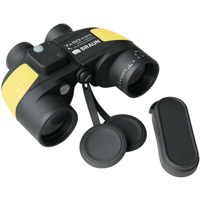 Lornetka BRAUN Marine 7x50, wodoszczelna, 8-krotne zbliżenie, wbudowany kompas, pływający pasek w komplecie