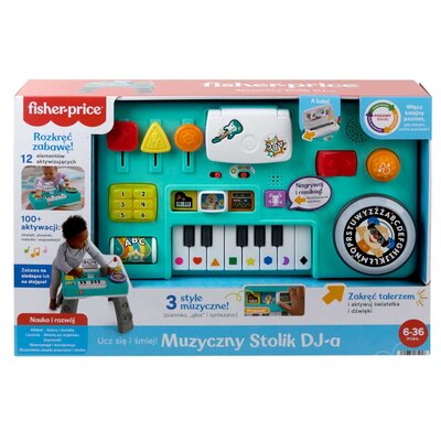Zabawka edukacyjna FISHER PRICE Ucz się i śmiej Muzyczny Stolik DJ-a HRB65