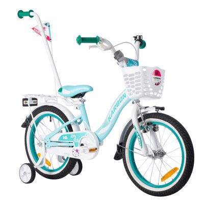 Rower dziecięcy KARBON Kitty 16 cali dla dziewczynki Turkusowy