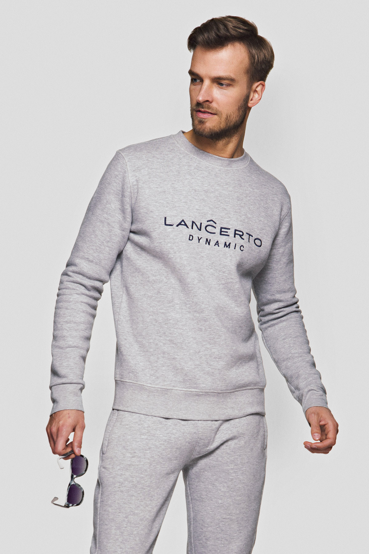 Lancerto Bluza Szara z Bawełną Quentin