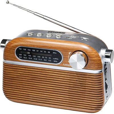 Radio TIROSS TS-461 Analogowe Przenośne Brązowo-srebrny