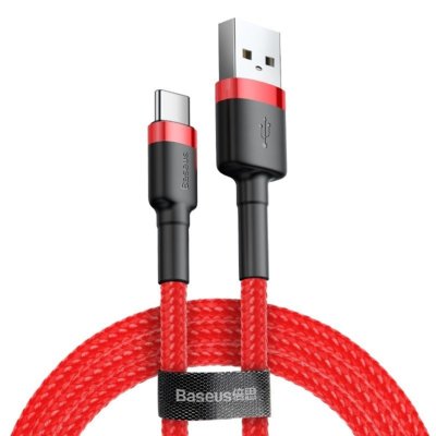 Kabel USB - USB-C BASEUS Cafule 0.5m Czerwony
