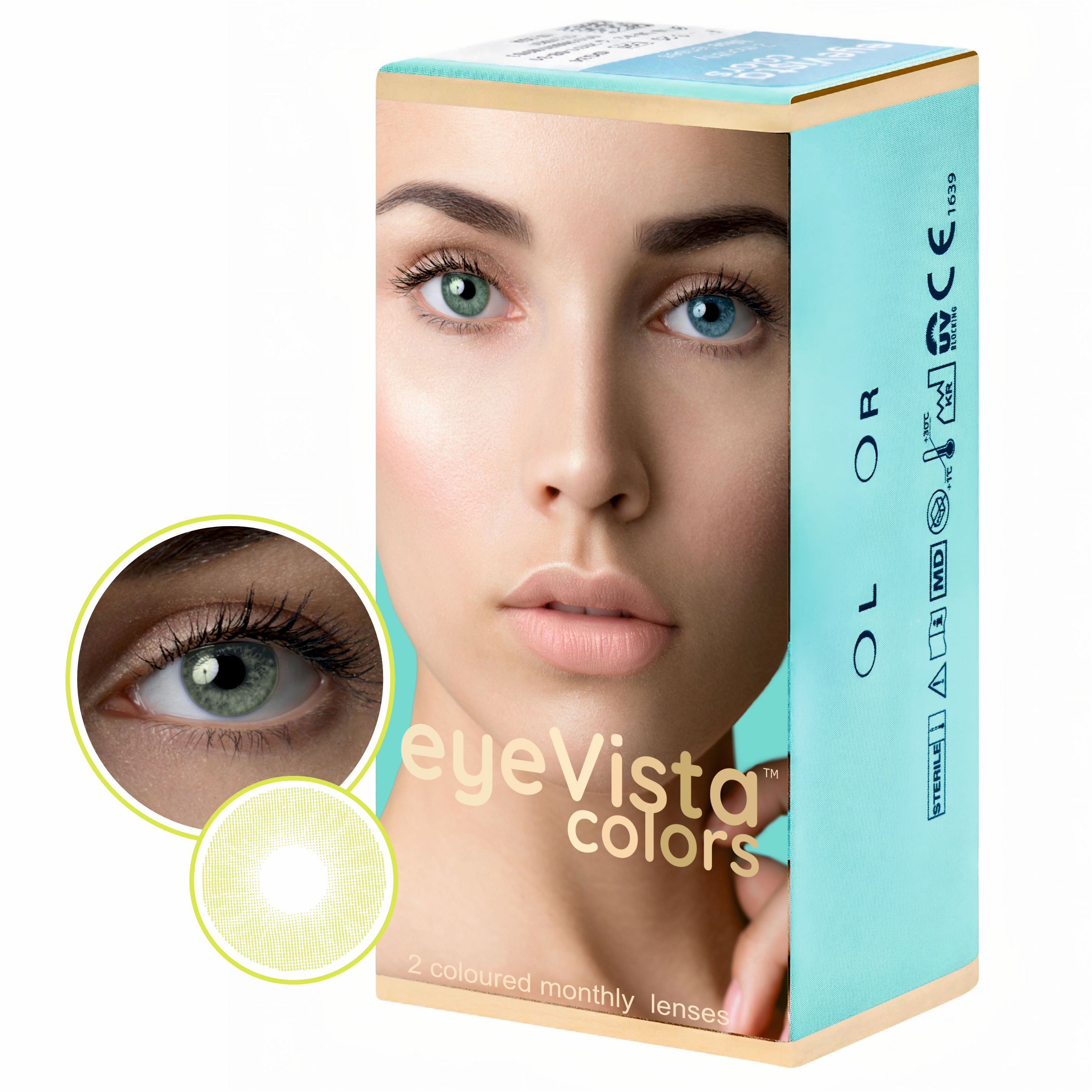 EyeVista Colors Ivory soczewki kontaktowe moc 0.00, 2 szt./1 opak.