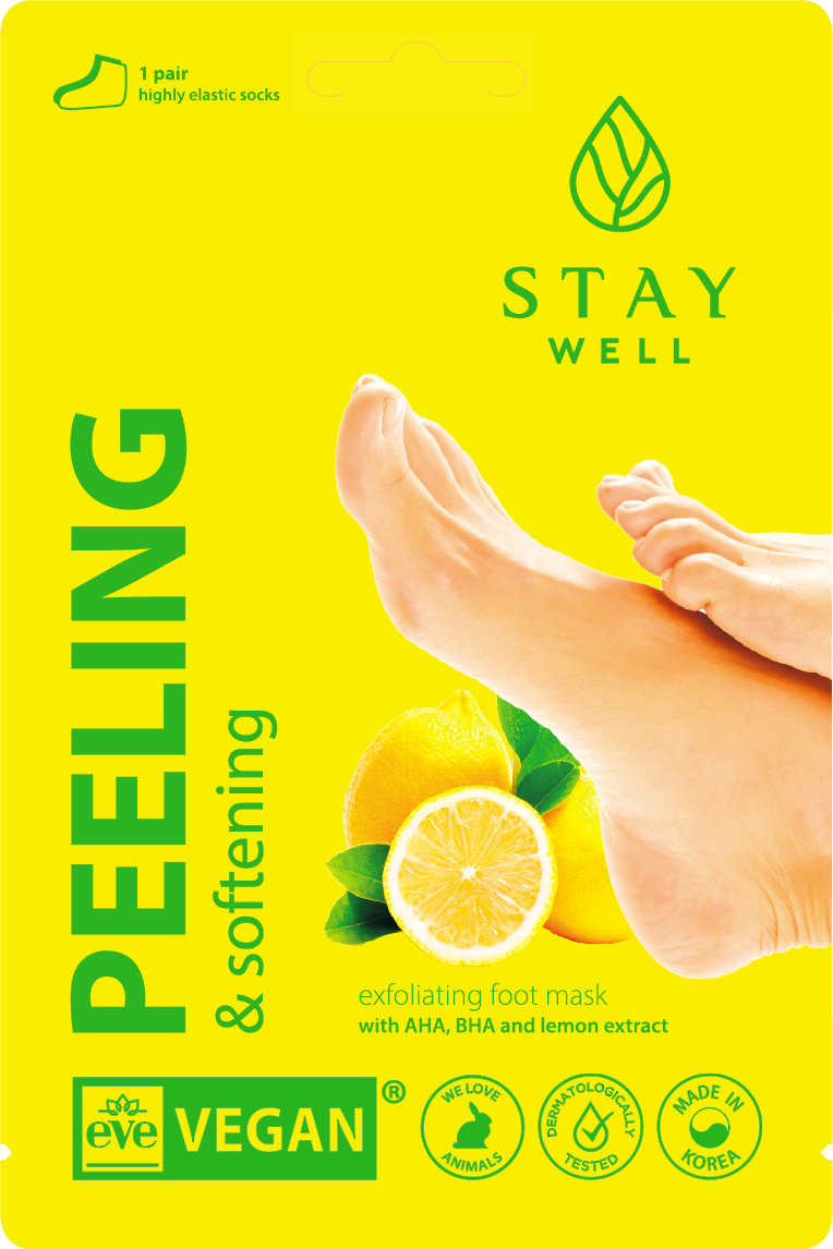 Stay Well Peeling&Softening peelingująca maska do stóp, 1 szt.