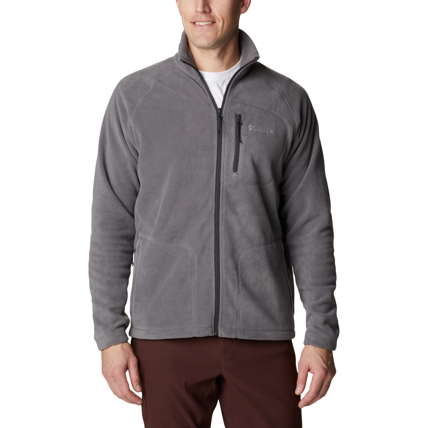 Męski polar Columbia Fast Trek II Full Zip city grey/shark zip - M