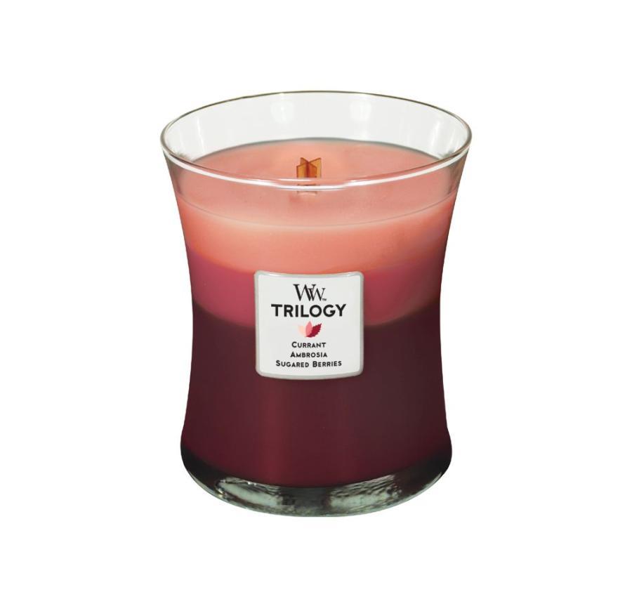 WoodWick - Świeca Średnia Trilogy Fruit Temptation 100h