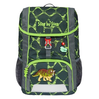 Plecak STEP BY STEP Junior Kid Dino Tres Szaro-zielony