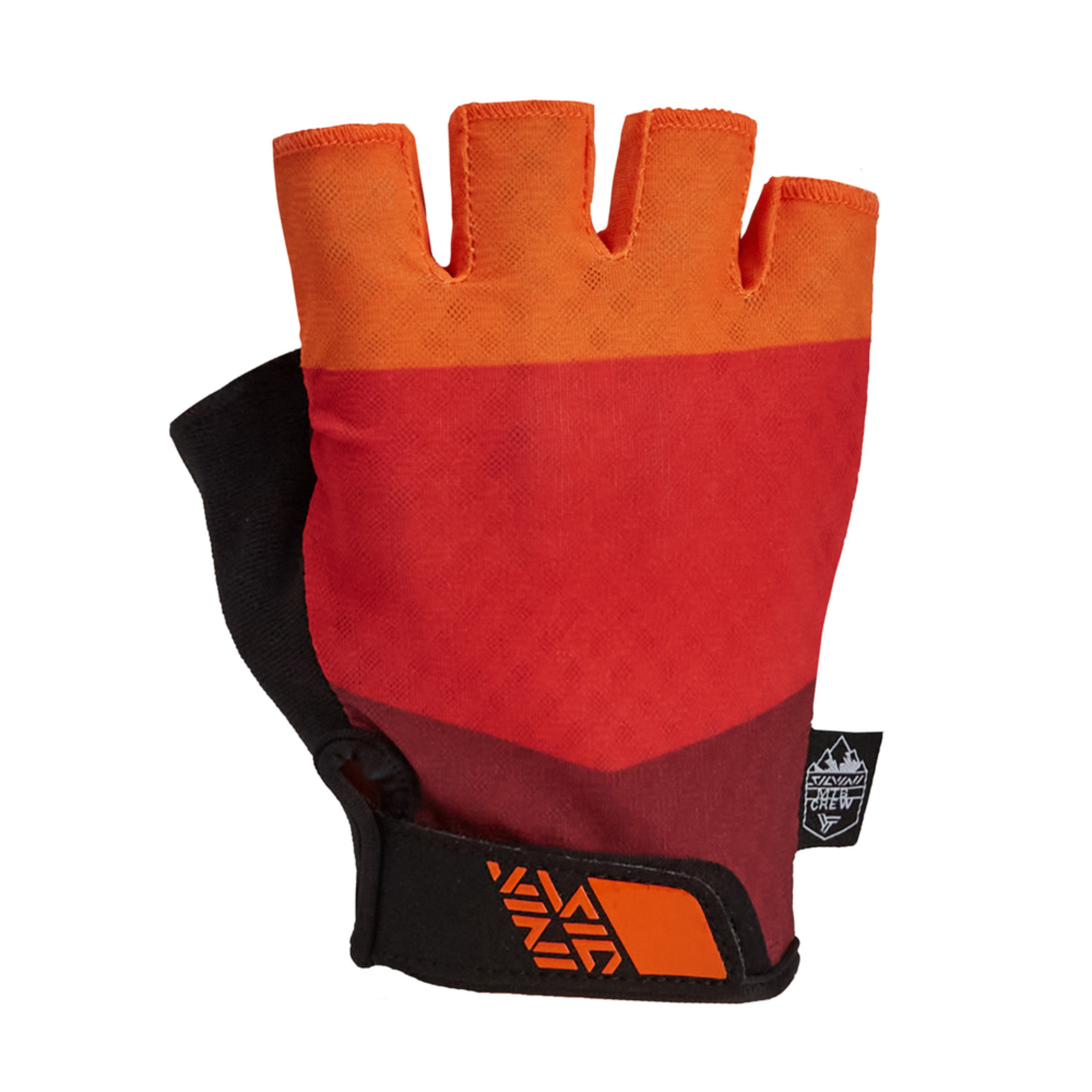 Męskie rękawiczki rowerowe krótkie Silvini Anapo black/orange - M