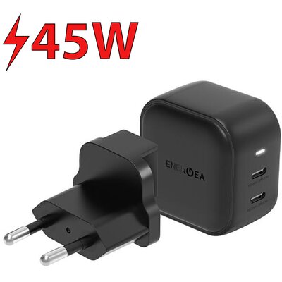 Ładowarka sieciowa ENERGEA Travelite GAN45 45W Czarny