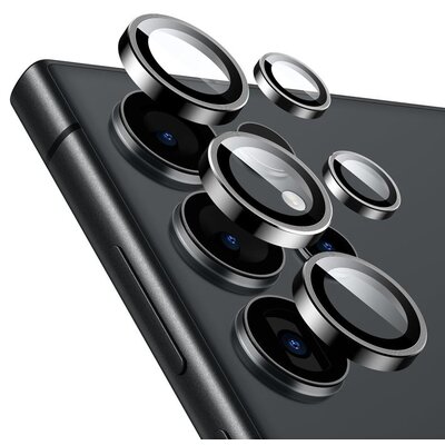Szkło hartowane na obiektyw CRONG Lens Ring do Samsung Galaxy S24 Ultra Czarny