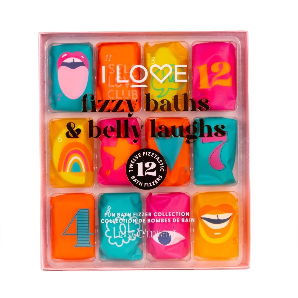 I Love Bath Fizzers zestaw kul do kąpieli, 12x30 g