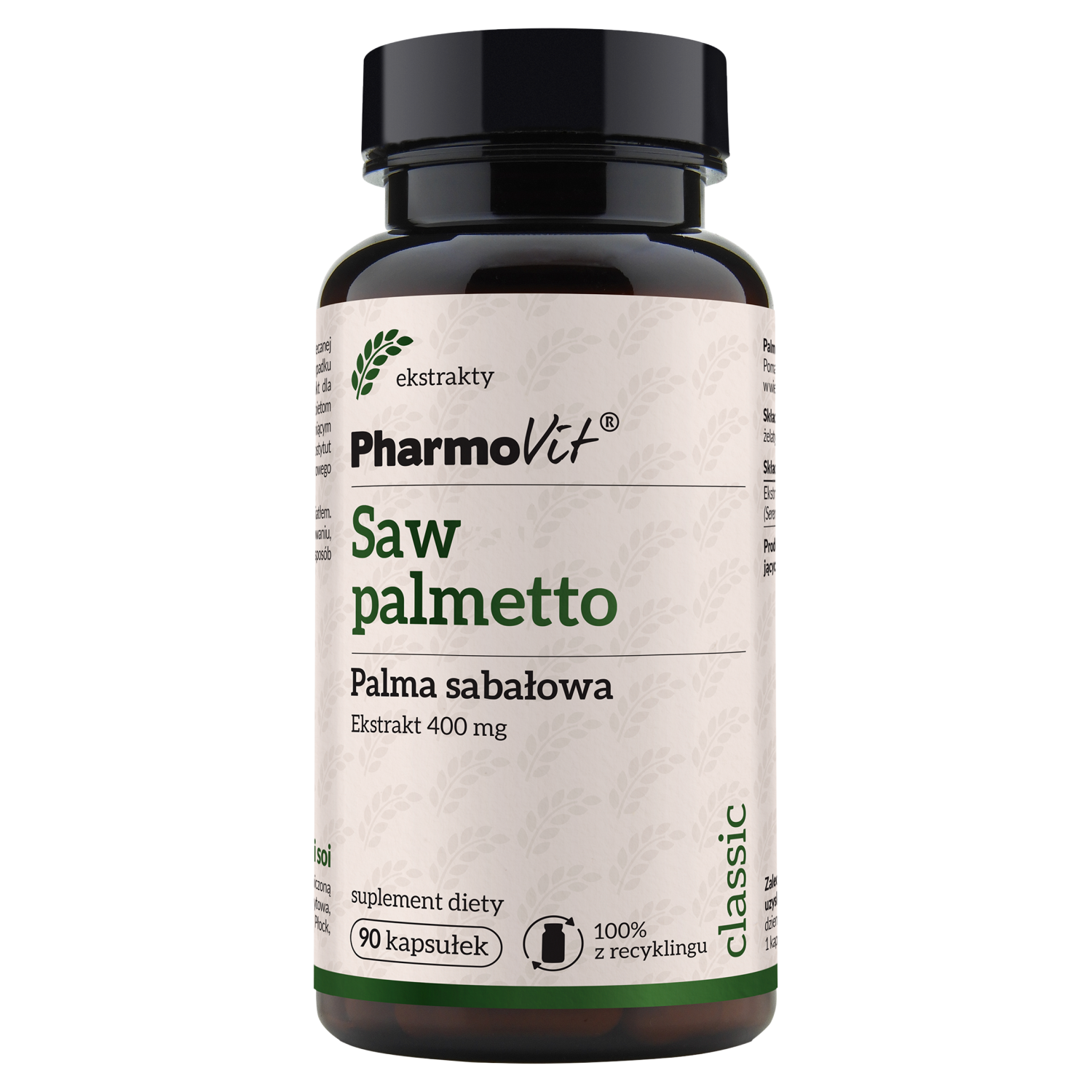 Pharmovit Saw Palmetto 400 MG suplement diety, 90 kaps./1 opak.