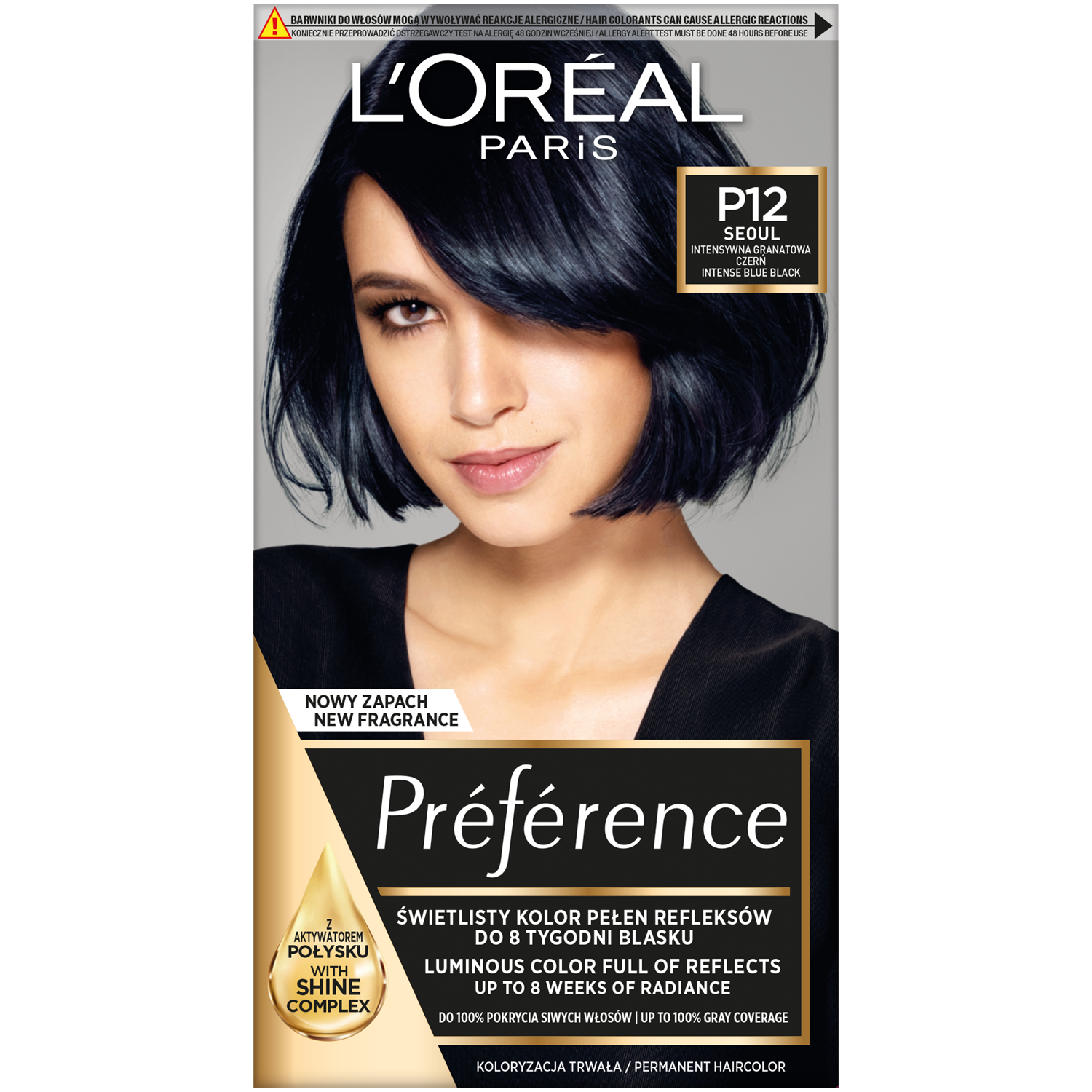 L'Oréal Paris Féria Préférence farba do włosów P12 intensywna granatowa czerń, 1 opak.