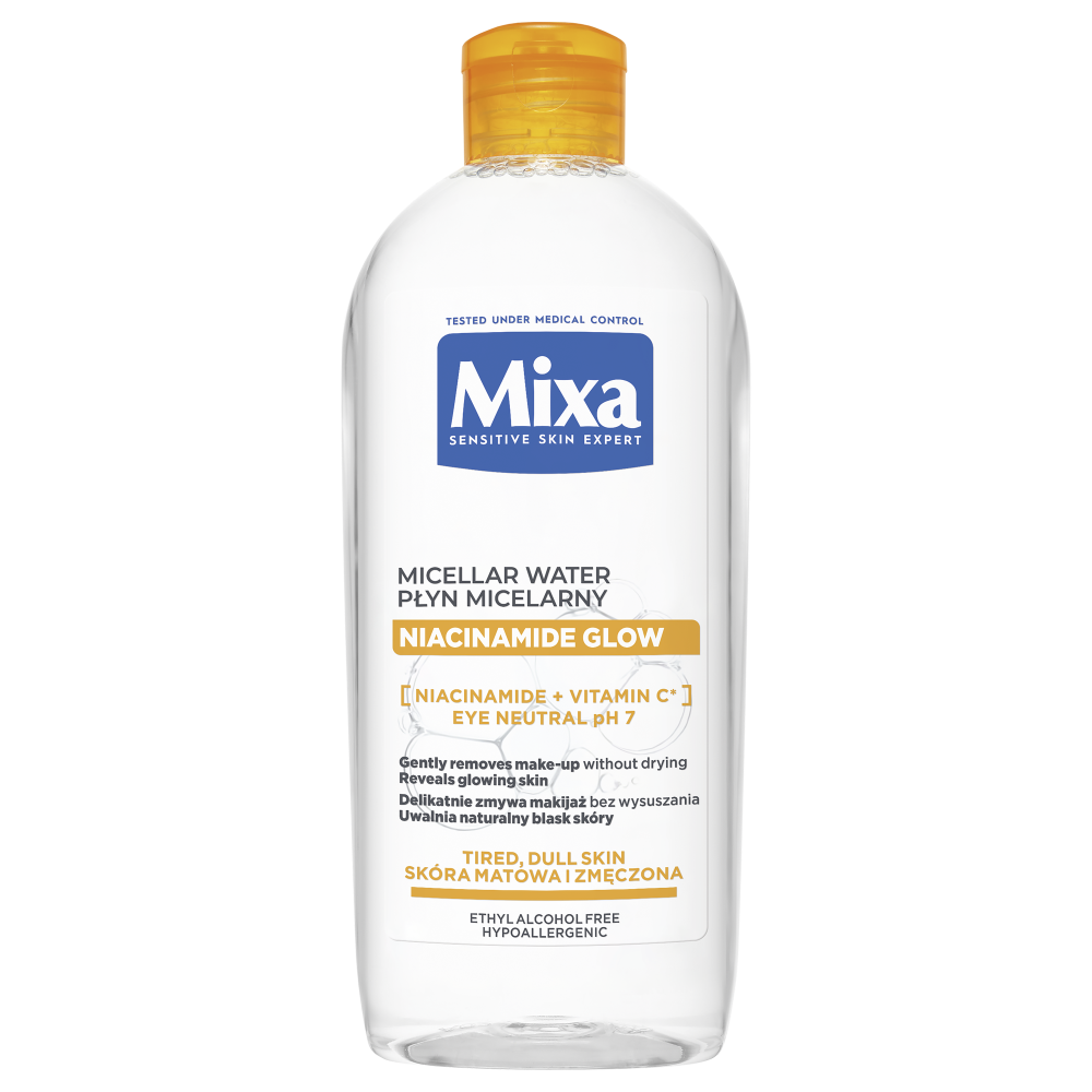 Mixa Niacynamide Glow płyn micelarny do twarzy, 400 ml