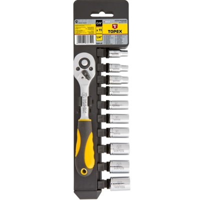 Zestaw kluczy nasadowych TOPEX 38D650 (11 elementów)