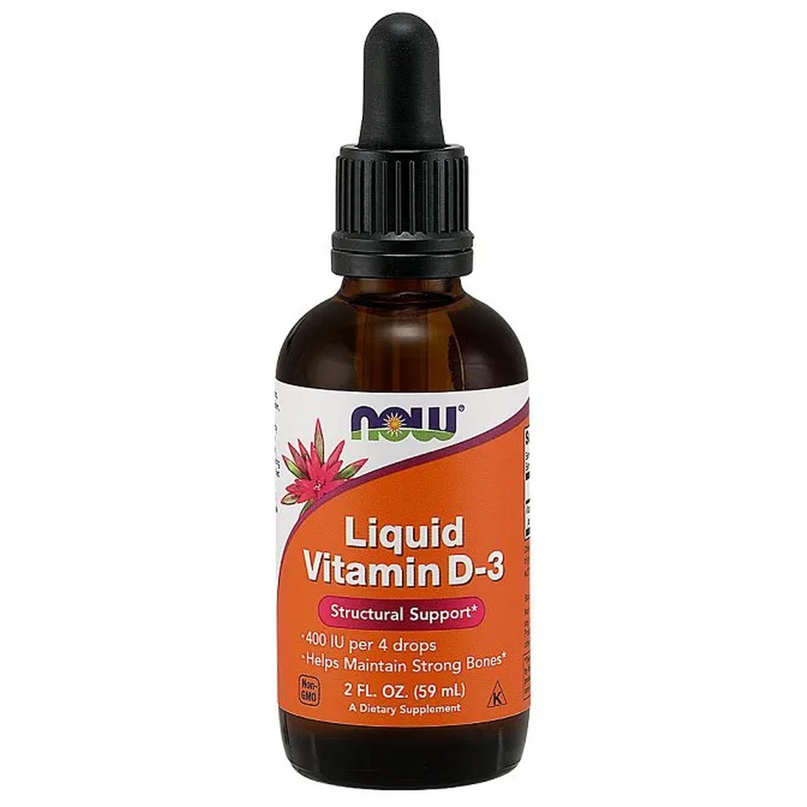 Now Foods suplement diety witamina D3, 400 IU, 59 ml