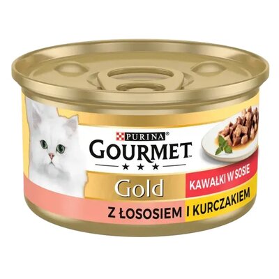 Karma dla kota GOURMET Gold Łosoś i Kurczak 85 g