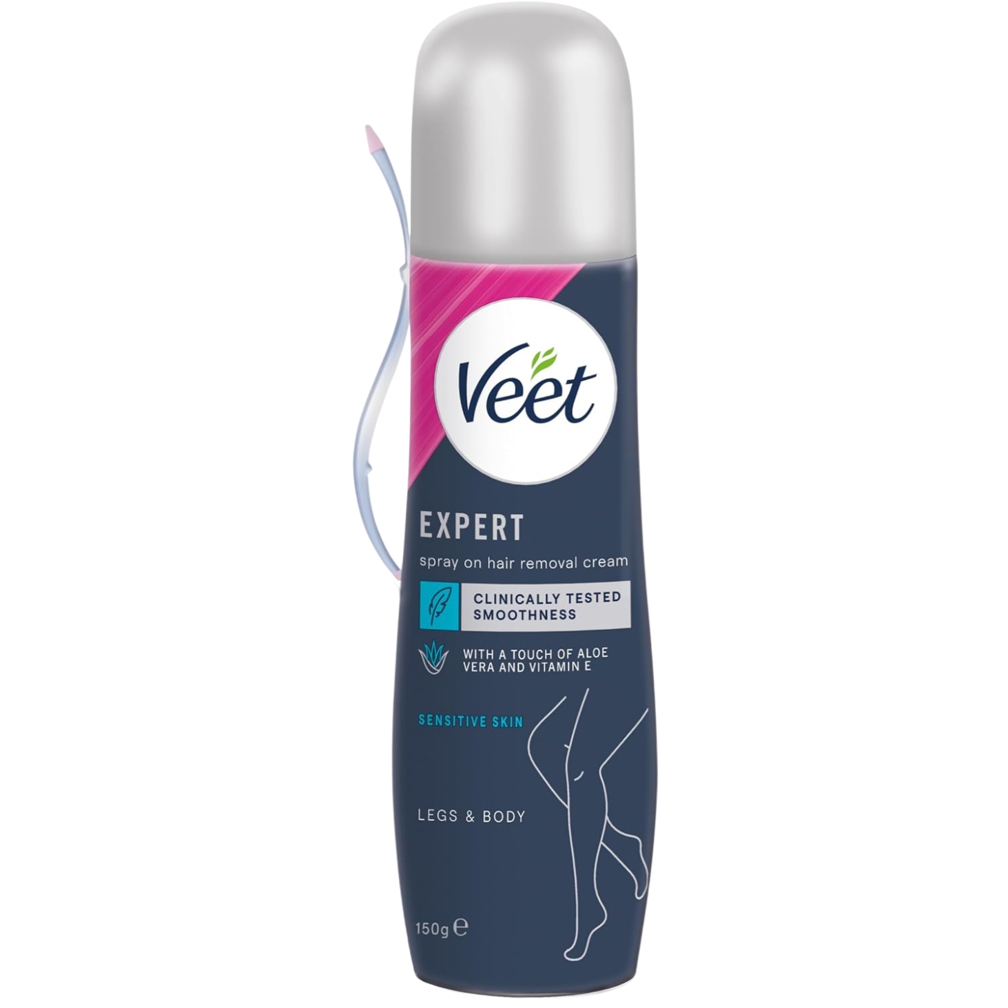 Veet Expert spray do depilacji nóg i ciała dla skóry wrażliwej, 150 ml