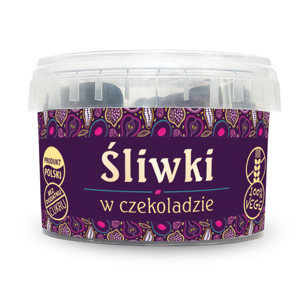 Śliwki w czekoladzie bez cukru, bezglutenowe 160 g