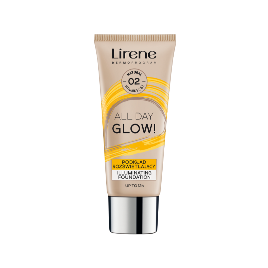 Lirene Dermoprogram rozświetlający podkład do twarzy z witaminą C naturalny 02, 30 ml