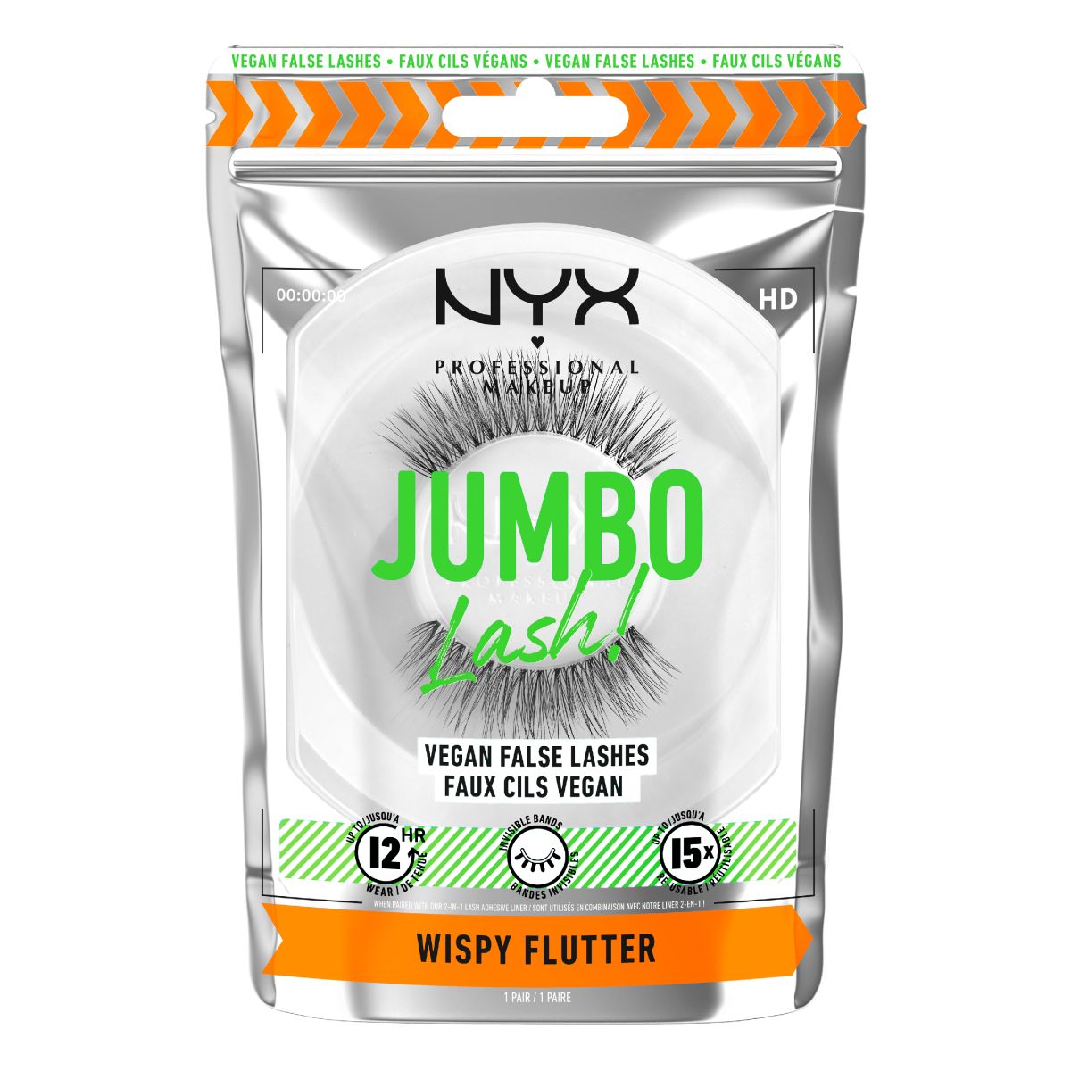 NYX Professional Makeup Jumbo Lash! sztuczne rzęsy wispy flutter, 1 opak.