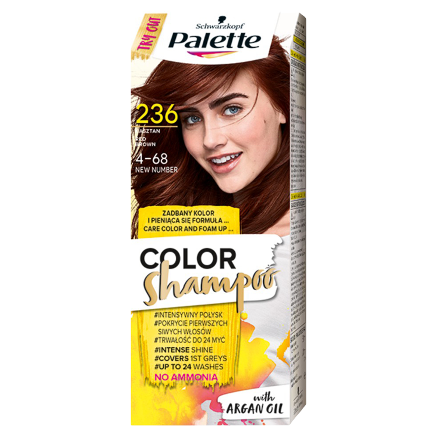 Palette Color Shampoo szampon koloryzujący do włosów 4-68 (236) kasztan, 1 opak.