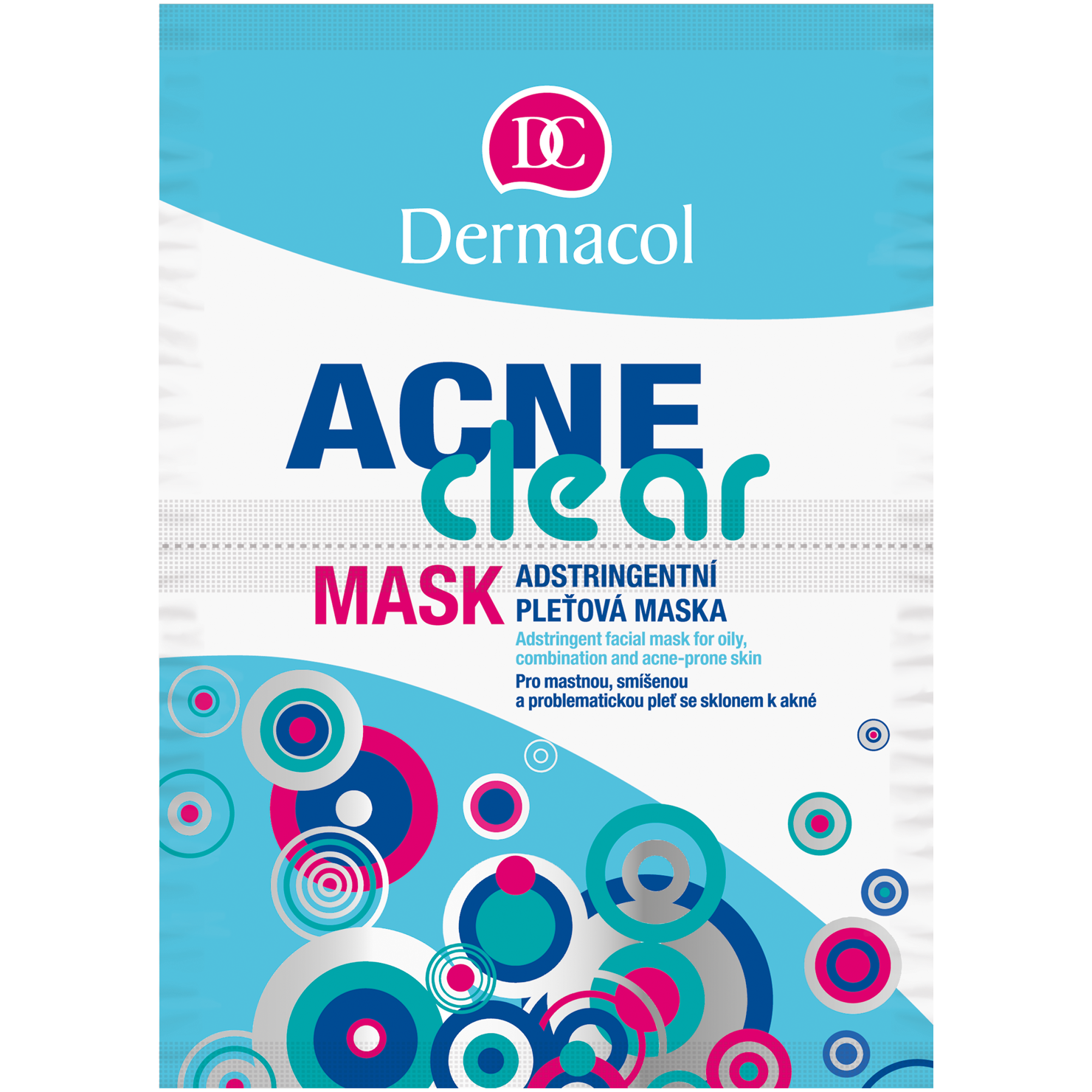 Dermacol Acneclear maseczka dla cery tłustej, mieszanej i problematycznej ze skłonnościami do wyprysków, 16 ml (2x8)