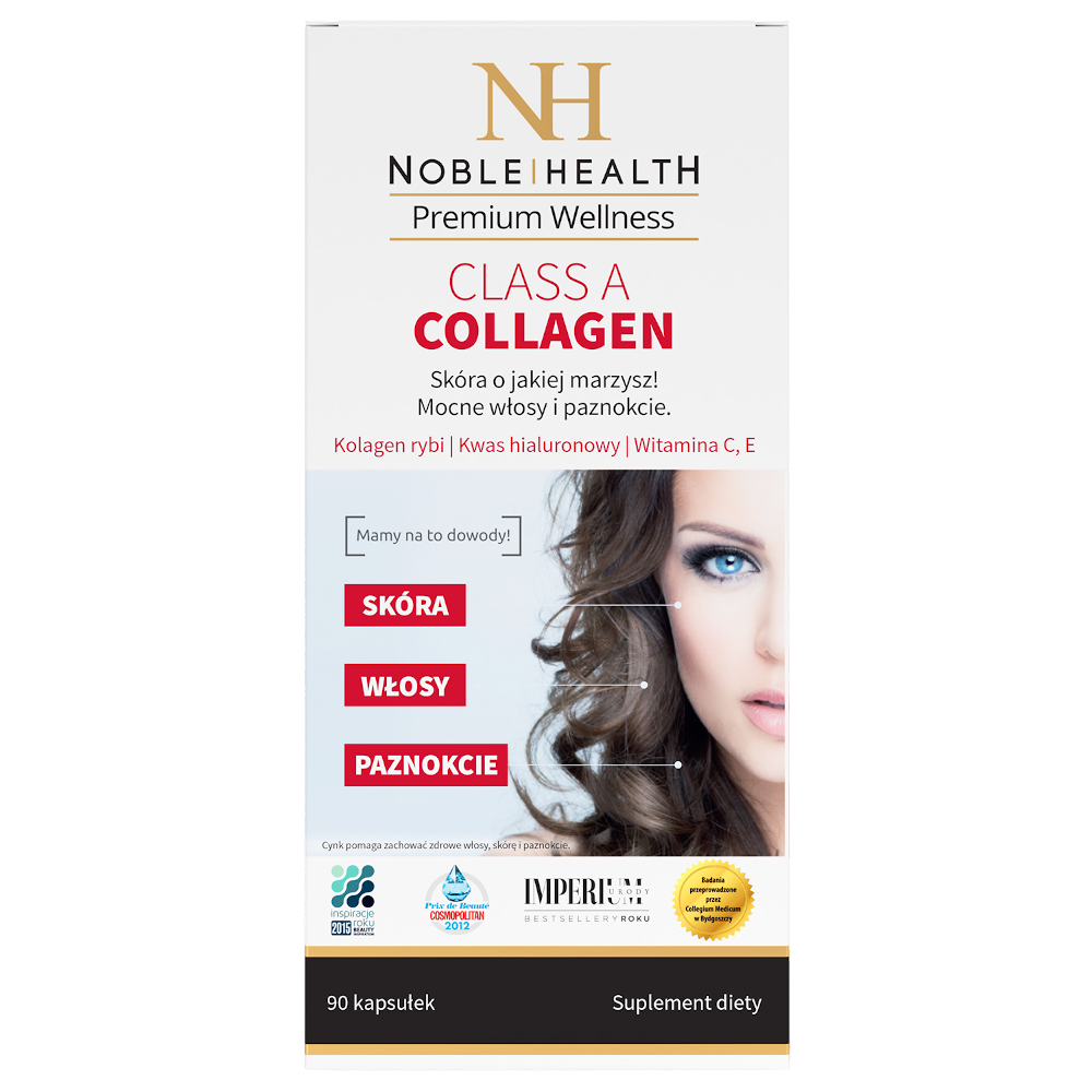 Noble Health Class A Collagen suplement diety na bazie kolagenu klasy A pozyskiwanego z ryb morskich, 90 kaps./1 opak.