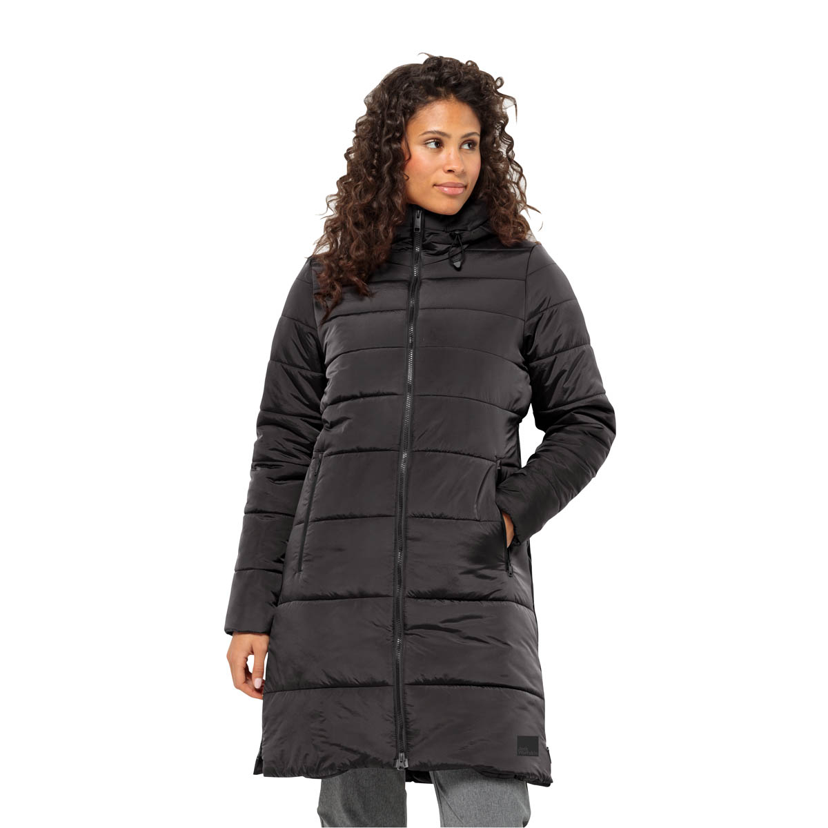 Damski płaszcz Jack Wolfskin EISBACH COAT W phantom - XL