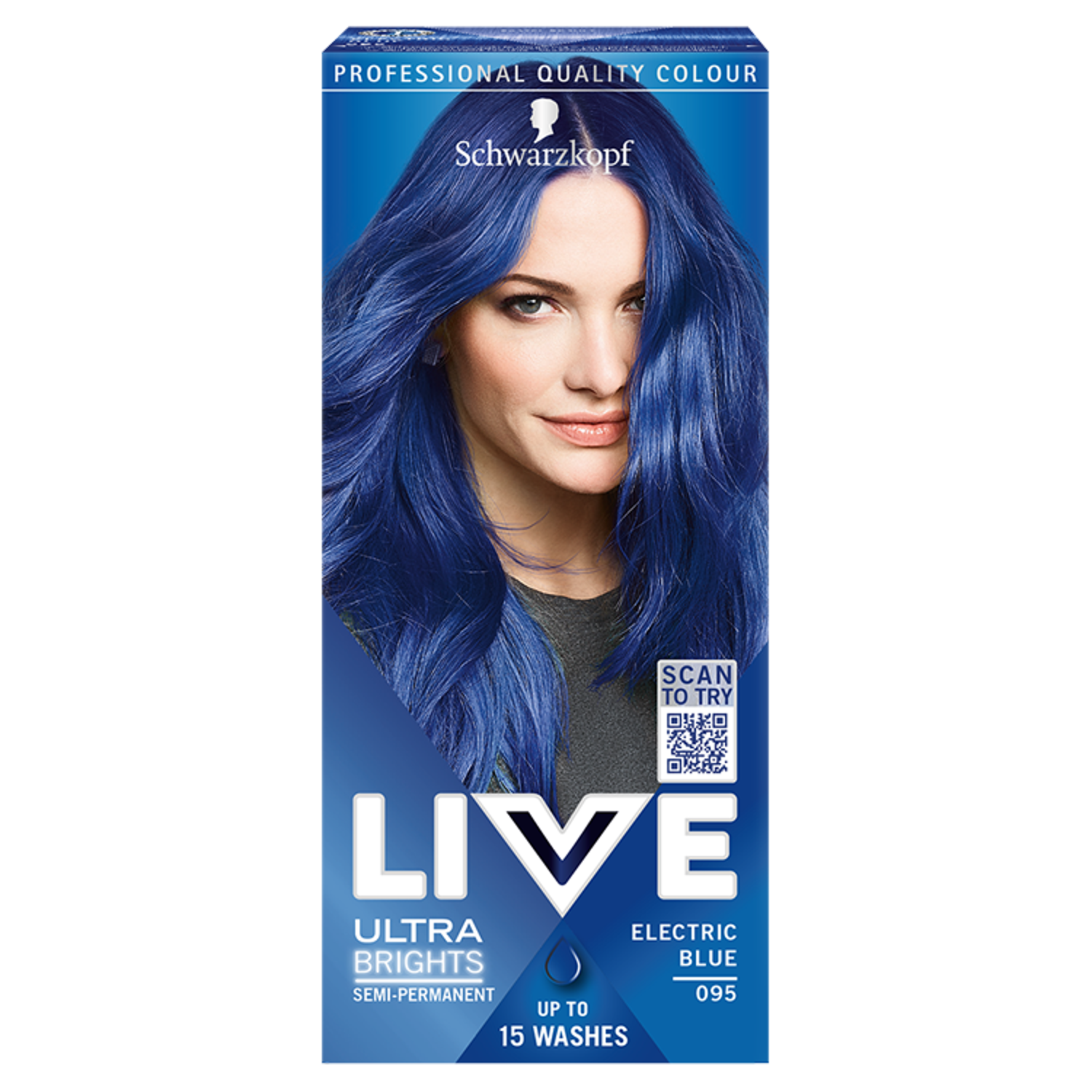 Live Ultra Brights or Pastel farba do włosów 095 electric blue, 1 opak.