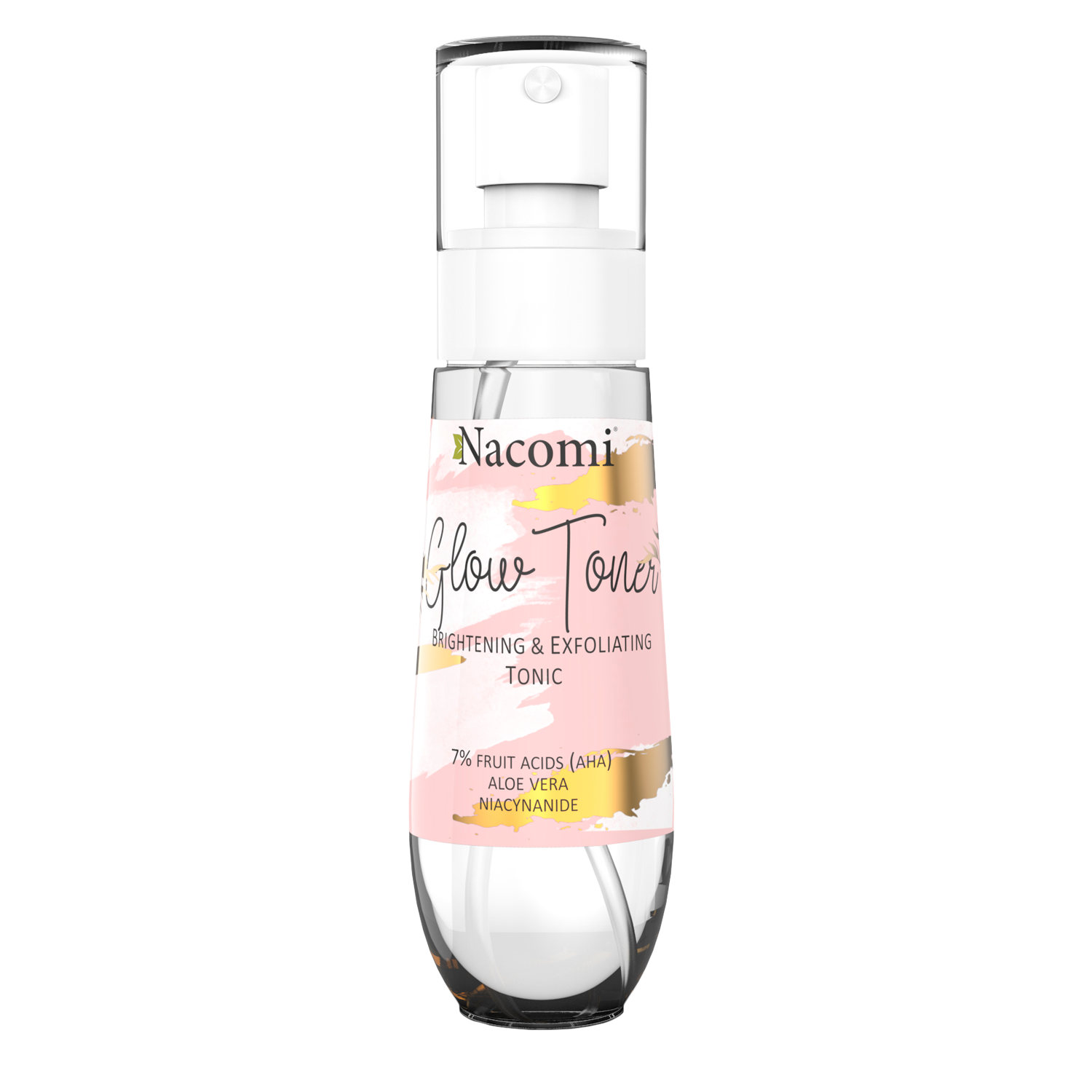 Nacomi Glow Toner tonik złuszczająco-rozświetlający do twarzy, 80 ml