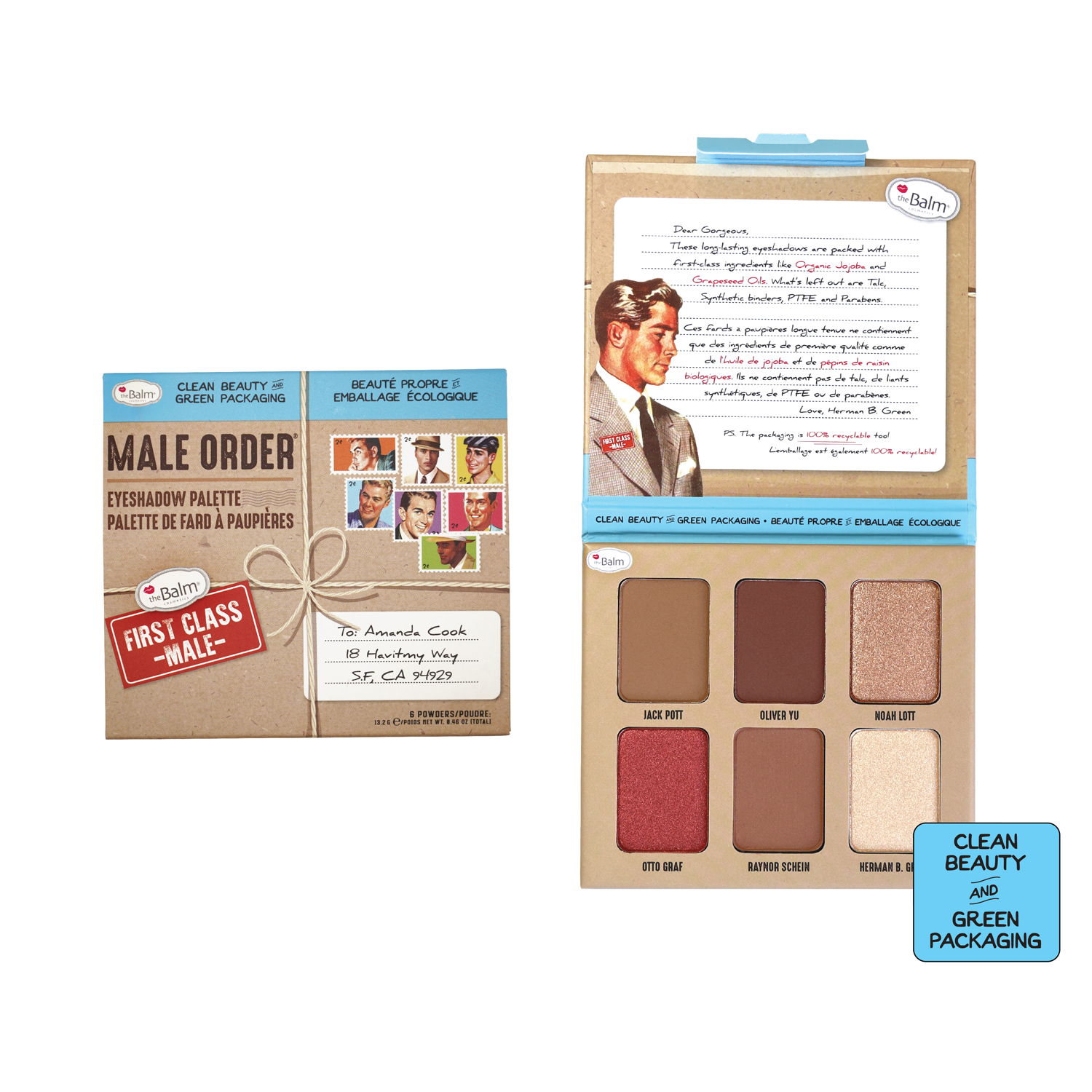 The Balm Male Order paleta cieni do powiek first class, 13,2 g