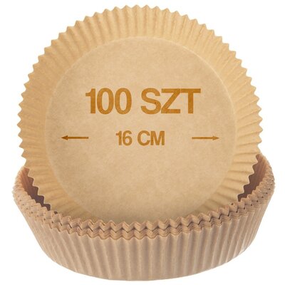 Foremki papierowe ORION do Air Fryer 16 cm (100 sztuk) Brązowy