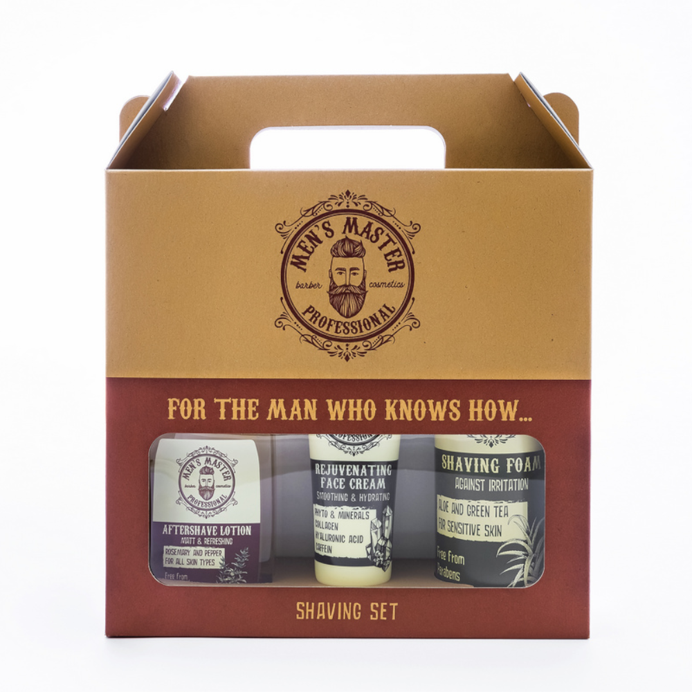 Men's Master zestaw: krem do twarzy, 75 ml + lotion po goleniu, 120 ml + pianka do golenia, 200 ml