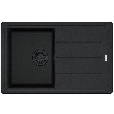 Zlewozmywak jednokomorowy z ociekaczem FRANKE Basis BFG 611-78 114.0693.557 Czarny mat 50x78