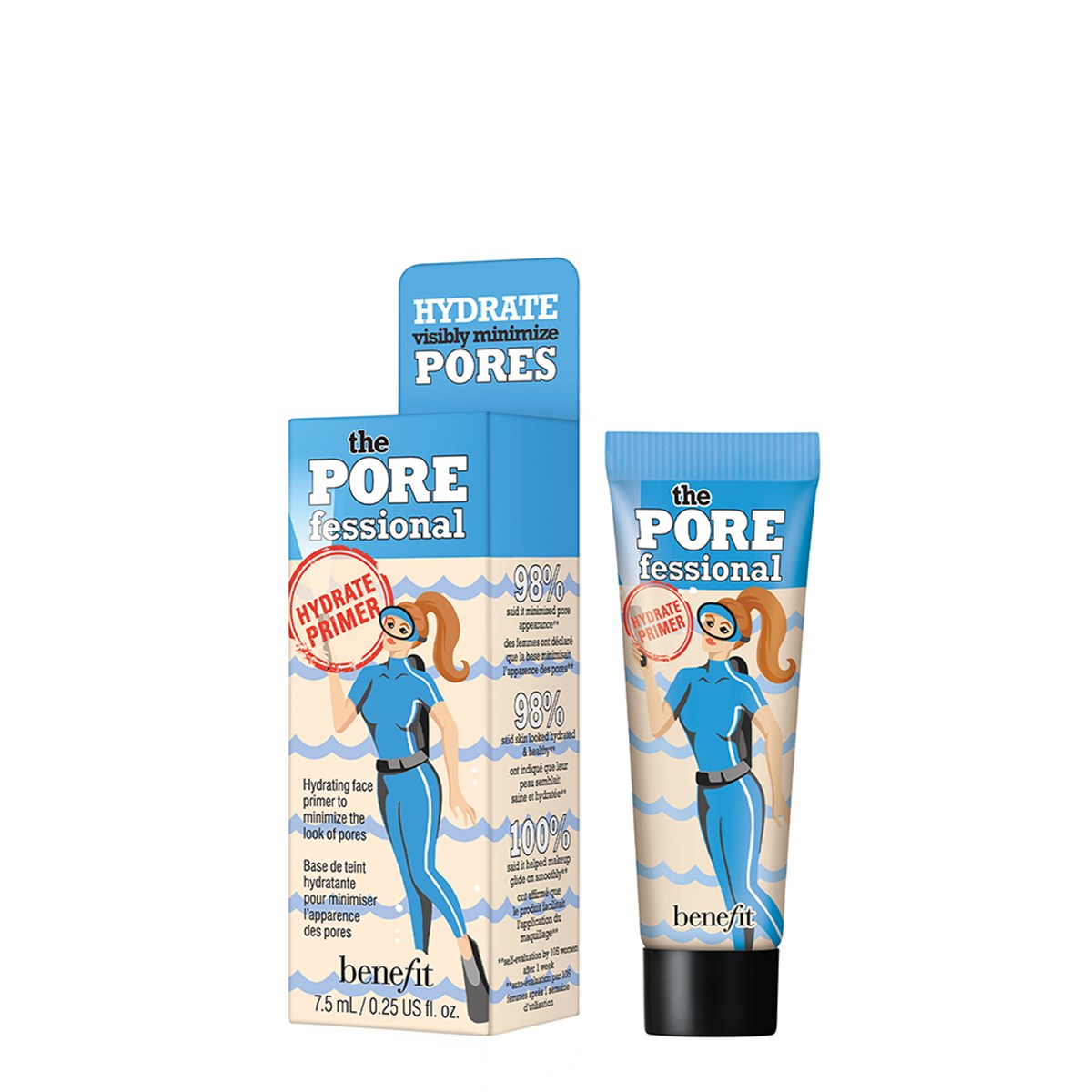 Benefit The POREfessional Hydrate Primer mini nawilżająca baza minimalizująca widoczność porów, 7,5 ml