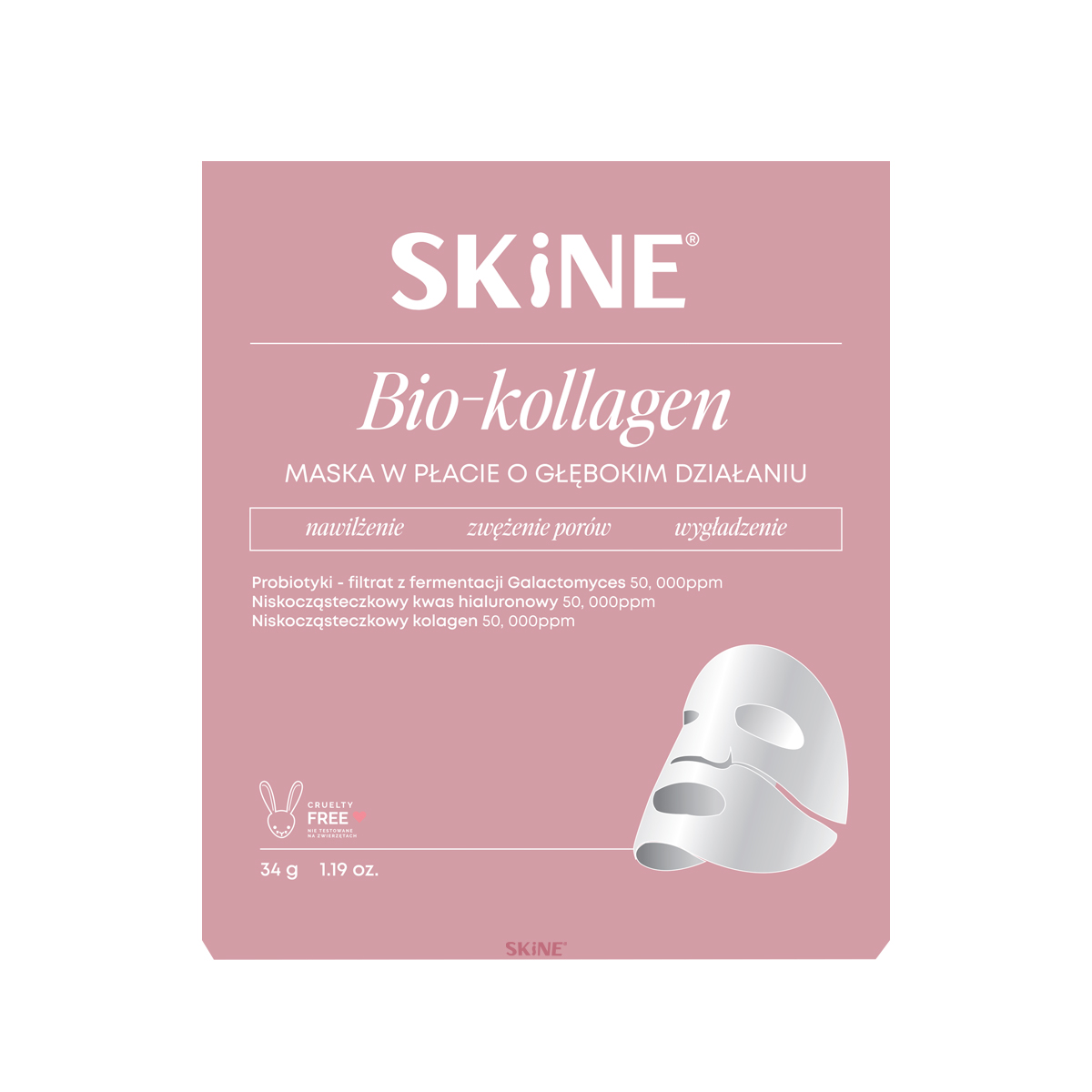 Skine zestaw: bio-kolagenowe maski nocne w płacie o głębokim działaniu, 4 szt.